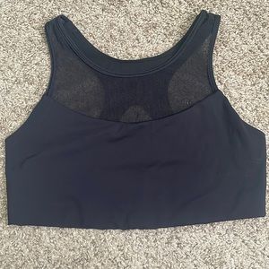 Women’s LuluLemon Black Mesh Front Detail and Strappy Back Sports Bra Size 10